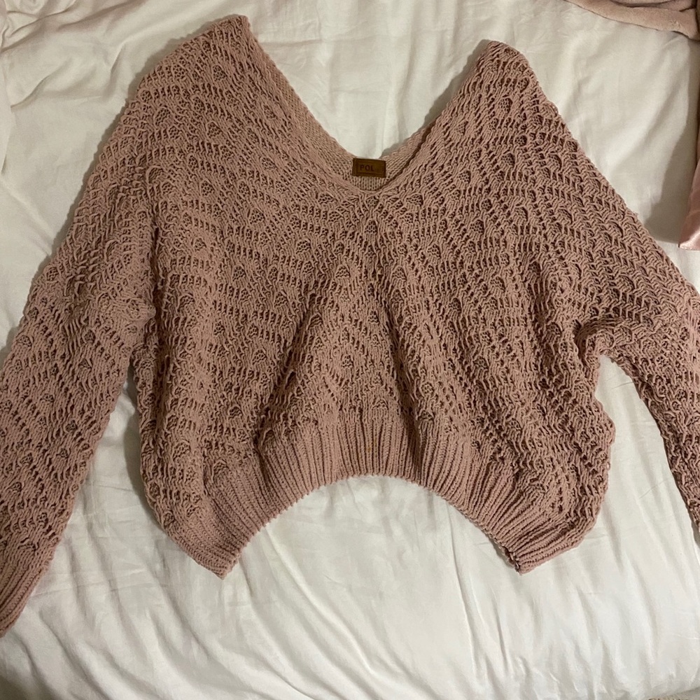 Crop knit sweater